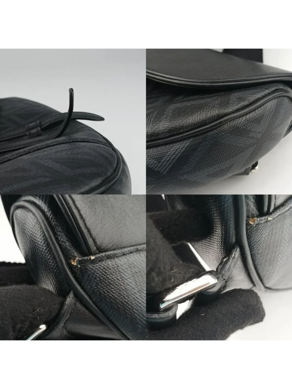 Dior Saddle Black Blue Leather Shoulder Bag